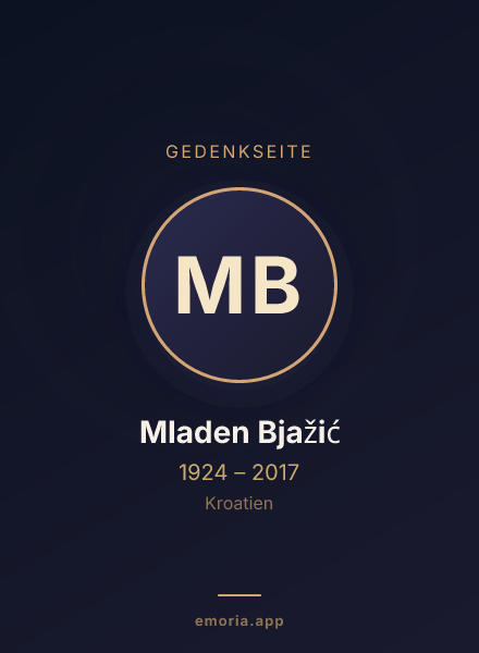 Gedenkportrait von Mladen Bjažić