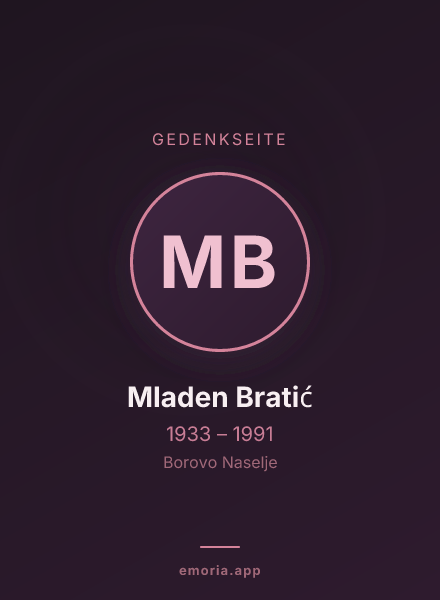Gedenkportrait von Mladen Bratić