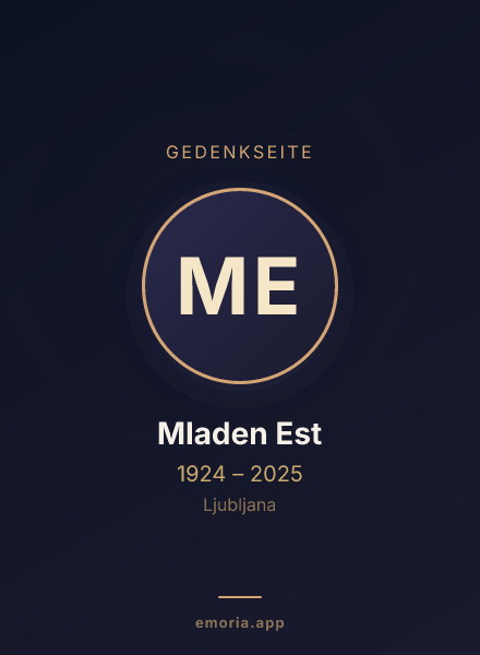Gedenkportrait von Mladen Est