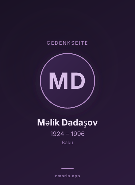 Gedenkportrait von Məlik Dadaşov