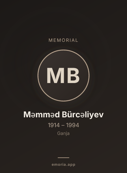 Memorial portrait of Məmməd Bürcəliyev