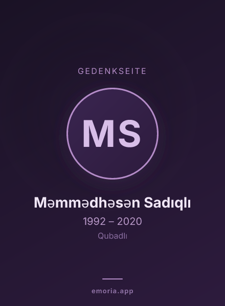 Gedenkportrait von Məmmədhəsən Sadıqlı