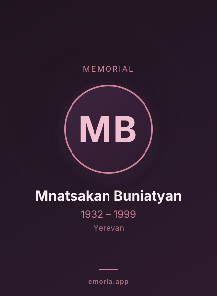Memorial portrait of Mnatsakan Buniatyan