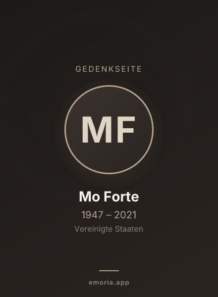 Gedenkportrait von Mo Forte