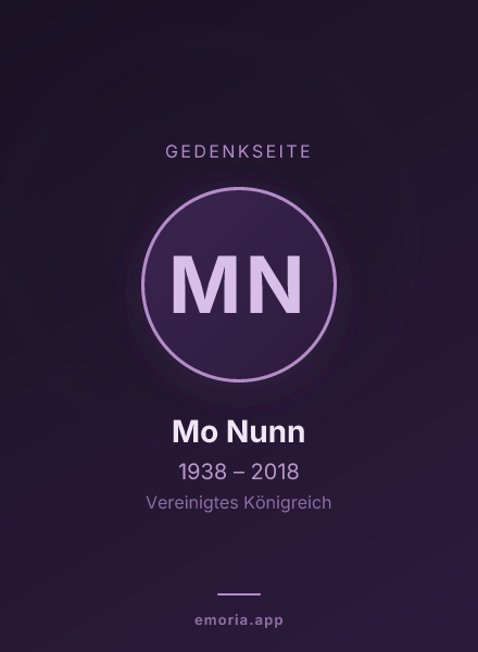 Gedenkportrait von Mo Nunn
