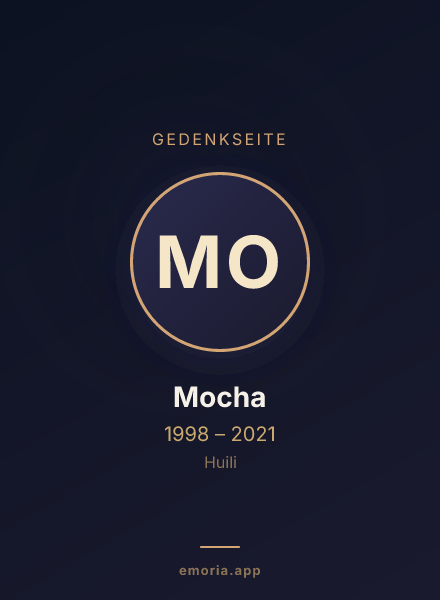 Gedenkportrait von Mocha