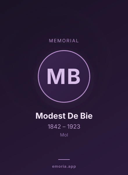 Memorial portrait of Modest De Bie