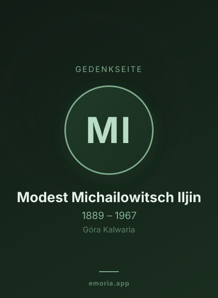 Gedenkportrait von Modest Michailowitsch Iljin