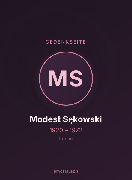 Gedenkportrait von Modest Sękowski