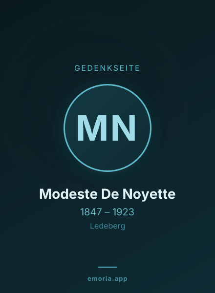 Gedenkportrait von Modeste De Noyette