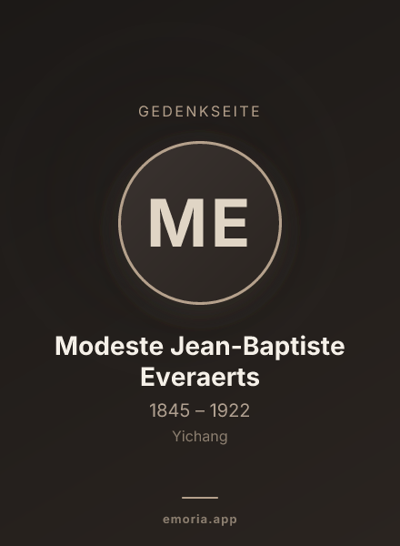 Gedenkportrait von Modeste Jean-Baptiste Everaerts