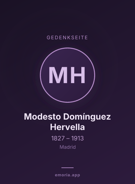Gedenkportrait von Modesto Domínguez Hervella