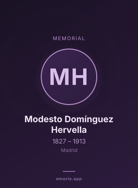 Memorial portrait of Modesto Domínguez Hervella