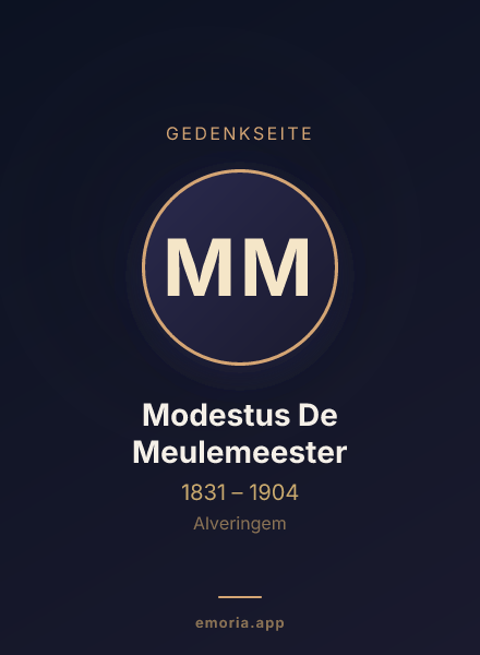 Gedenkportrait von Modestus De Meulemeester