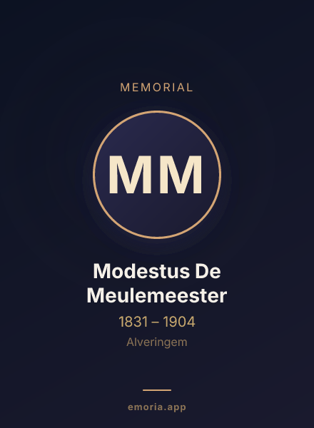 Memorial portrait of Modestus De Meulemeester