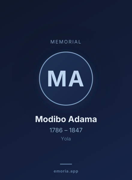 Memorial portrait of Modibo Adama