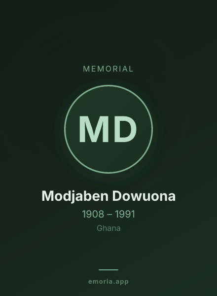 Memorial portrait of Modjaben Dowuona