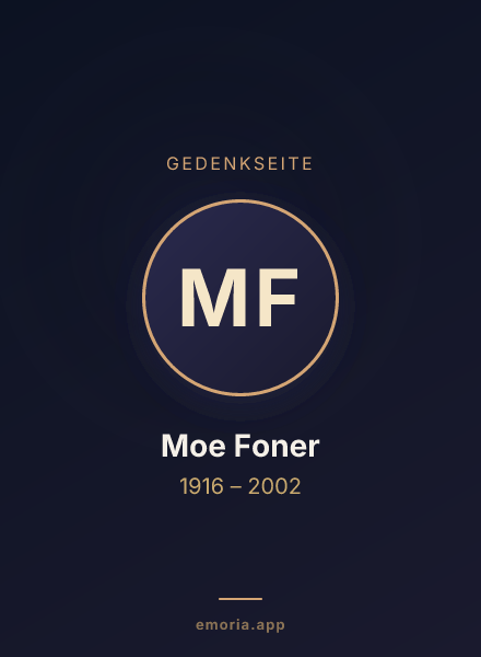 Gedenkportrait von Moe Foner