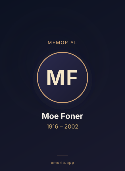 Memorial portrait of Moe Foner