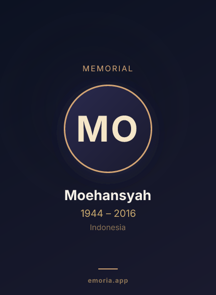 Memorial portrait of Moehansyah