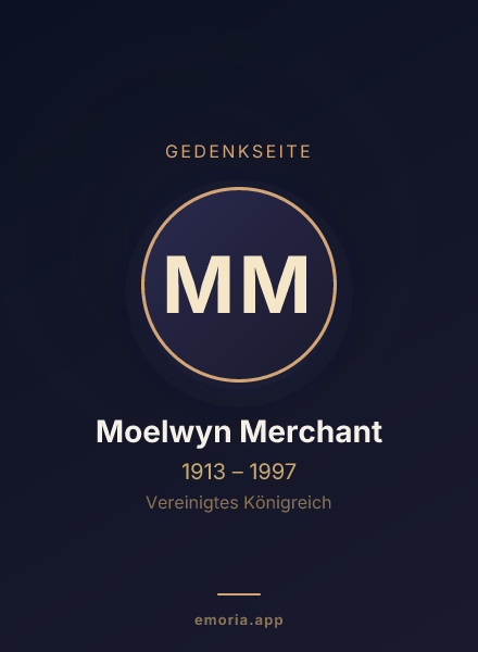 Gedenkportrait von Moelwyn Merchant