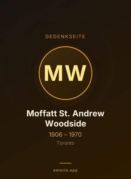 Gedenkportrait von Moffatt St. Andrew Woodside