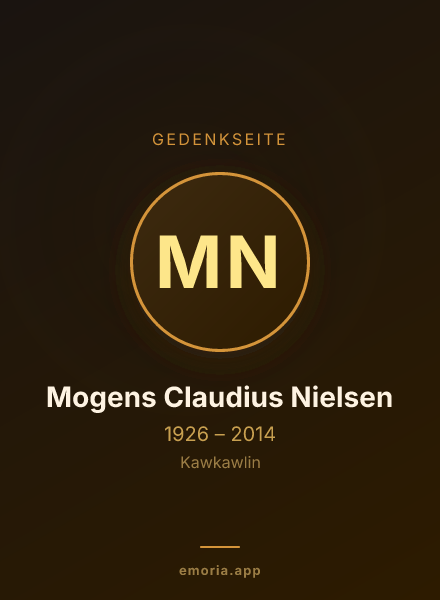 Gedenkportrait von Mogens Claudius Nielsen