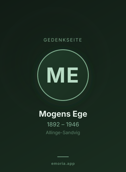 Gedenkportrait von Mogens Ege