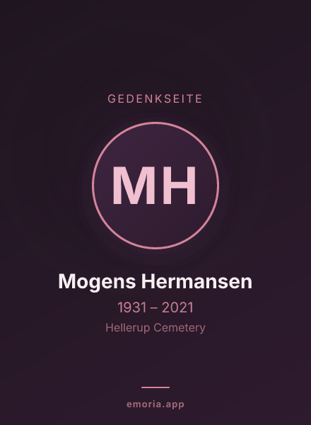 Gedenkportrait von Mogens Hermansen