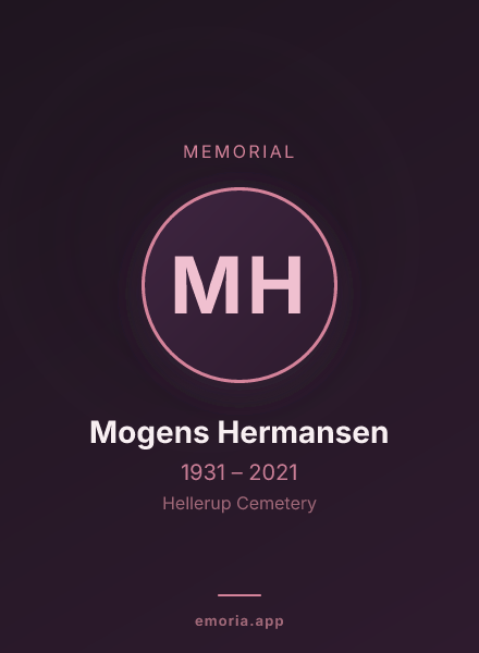 Memorial portrait of Mogens Hermansen