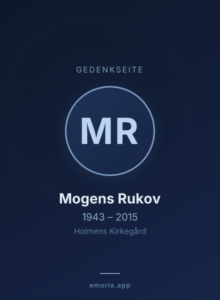 Gedenkportrait von Mogens Rukov