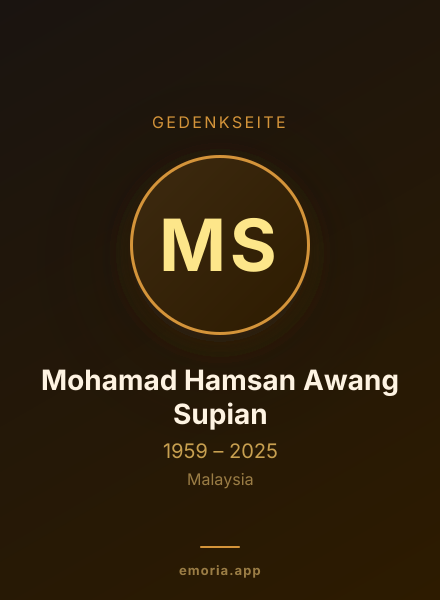 Gedenkportrait von Mohamad Hamsan Awang Supian