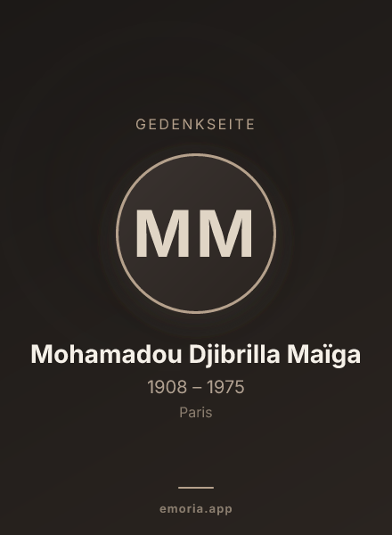 Gedenkportrait von Mohamadou Djibrilla Maïga