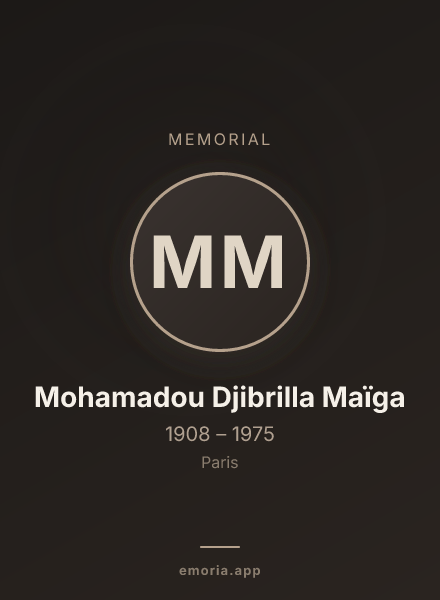 Memorial portrait of Mohamadou Djibrilla Maïga