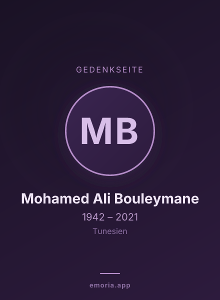 Gedenkportrait von Mohamed Ali Bouleymane