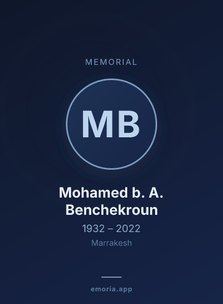 Memorial portrait of Mohamed b. A. Benchekroun