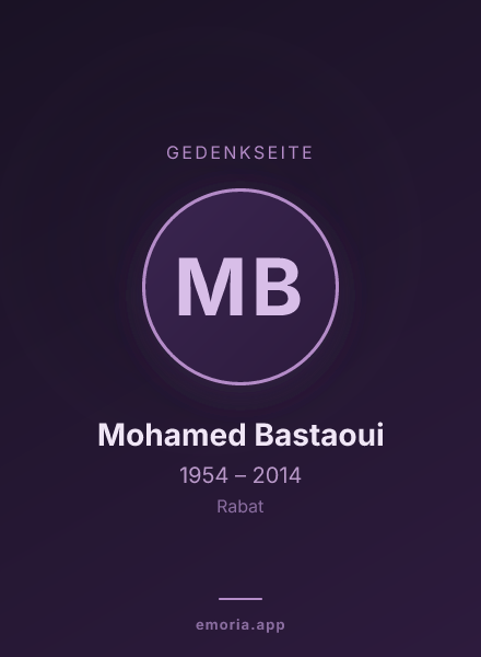 Gedenkportrait von Mohamed Bastaoui