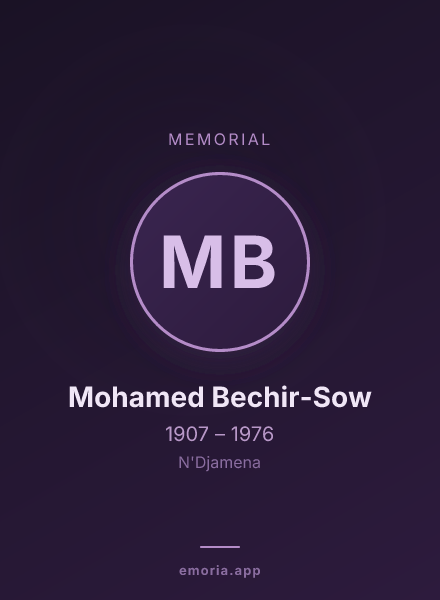 Memorial portrait of Mohamed Bechir-Sow