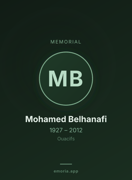 Memorial portrait of Mohamed Belhanafi