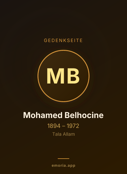 Gedenkportrait von Mohamed Belhocine