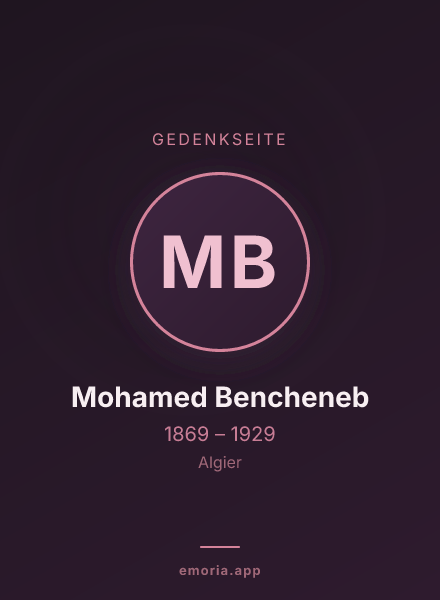Gedenkportrait von Mohamed Bencheneb