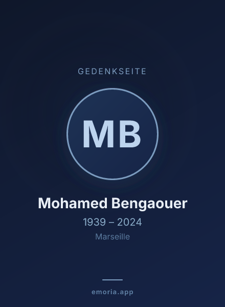 Gedenkportrait von Mohamed Bengaouer