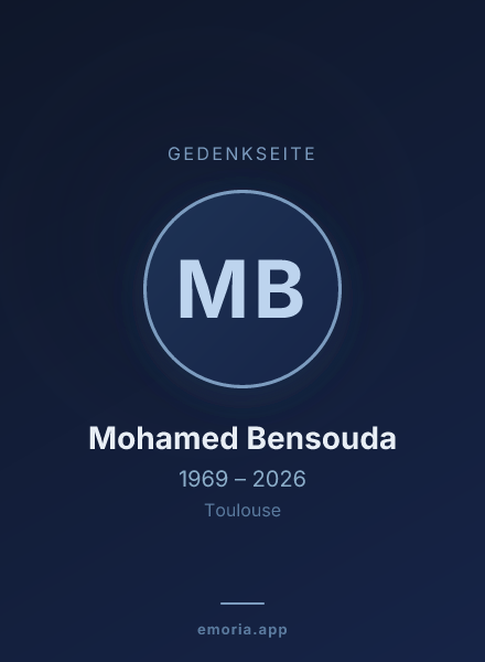 Gedenkportrait von Mohamed Bensouda