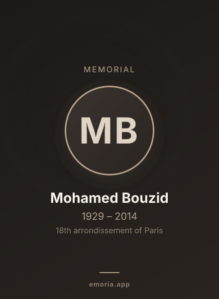 Memorial portrait of Mohamed Bouzid