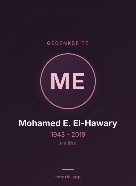 Gedenkportrait von Mohamed E. El-Hawary