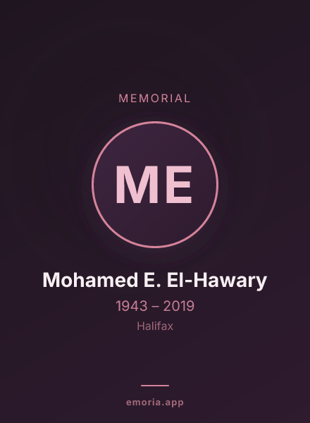 Memorial portrait of Mohamed E. El-Hawary