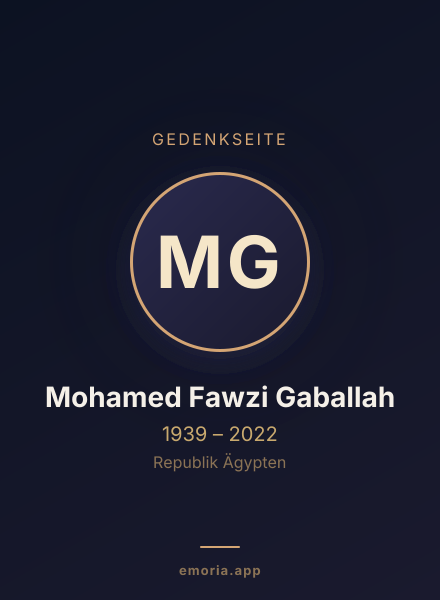 Gedenkportrait von Mohamed Fawzi Gaballah