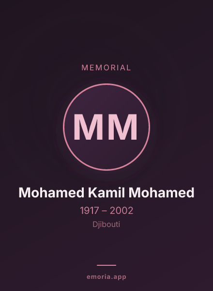 Memorial portrait of Mohamed Kamil Mohamed