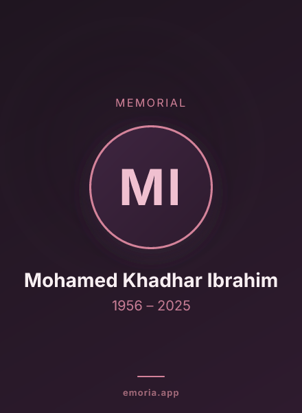 Memorial portrait of Mohamed Khadhar Ibrahim