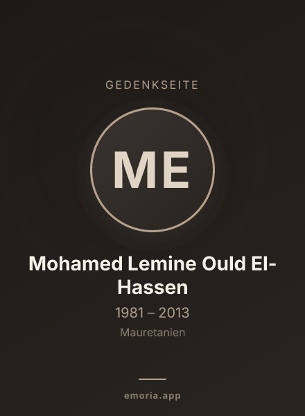 Gedenkportrait von Mohamed Lemine Ould El-Hassen